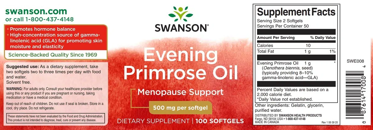 Swanson Ligetszépe olaj lágyzselatin kapszula - 100 Swanson Ligetszépe olaj lágyzselatin kapszula - 100