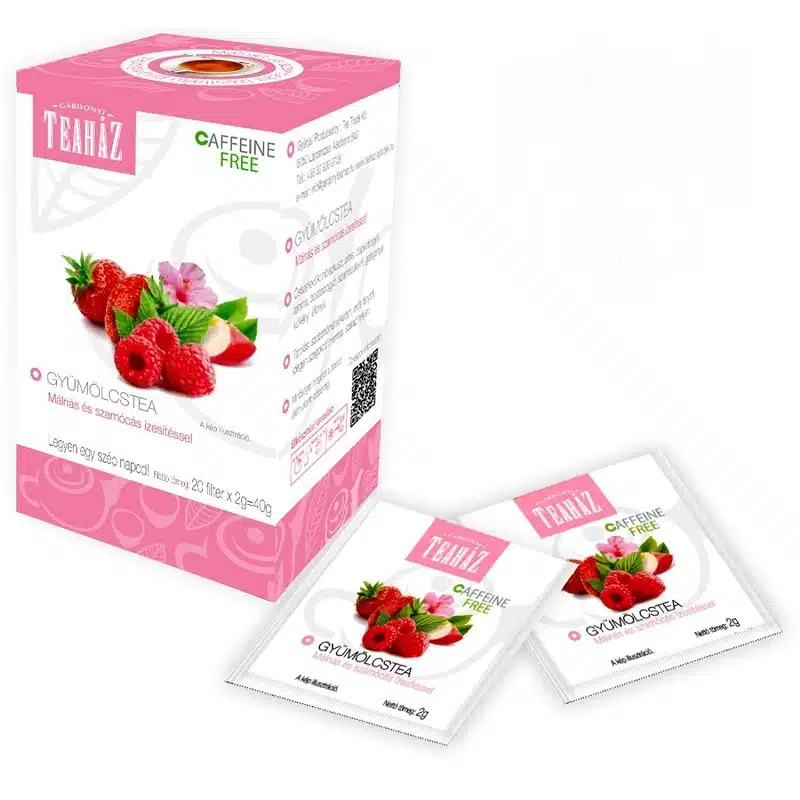 Gárdonyi Teaház Gyümölcstea málna és szamóca ízesítéssel - 20 filter Gárdonyi Teaház Gyümölcstea málna és szamóca ízesítéssel - 20 filter