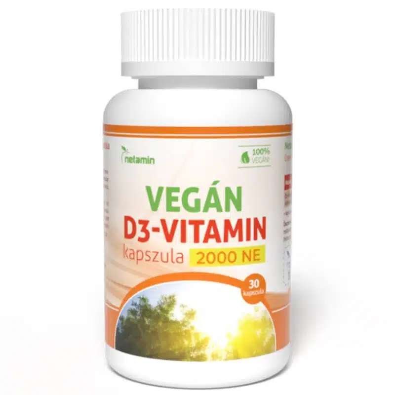 Netamin VEGÁN D3-vitamin 2000 NE kapszula - 30db Netamin VEGÁN D3-vitamin 2000 NE kapszula - 30db