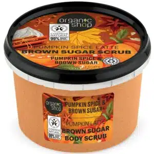 Organic Shop Pumpkin Spice Latte testradír sütőtökös fűszerrel és barna cukorral - 250ml