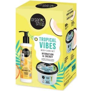 Organic Shop Trópusi hangulat - Hidratáló és energetizáló testápoló szett - 250ml+280ml