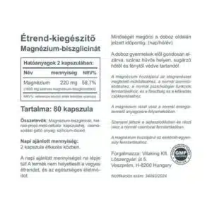 Vitaking Magnézium Biszglicinát kapszula - 80 Vitaking Magnézium Biszglicinát kapszula - 80