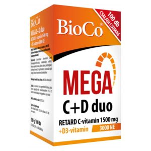 BioCo MEGA C+D duo C-vitamin 1500mg + D3-vitamin 3000NE filmtabletta - 100db