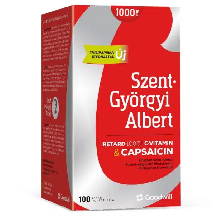 Goodwill Szent-Györgyi Albert C-vitamin 1000mg + Capsaicin filmtabletta - 100db Goodwill Szent-Györgyi Albert C-vitamin 1000mg + Capsaicin filmtabletta - 100db