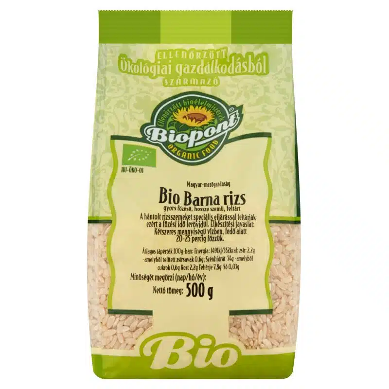 Biopont Barnarizs, gyorsfőzésű, hosszú szemű - 500g Biopont Barnarizs, gyorsfőzésű, hosszú szemű - 500g