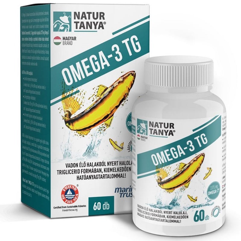 Natur Tanya Omega-3 TG - Vadvízi halolaj kapszula - 60db Natur Tanya Omega-3 TG - Vadvízi halolaj kapszula - 60db