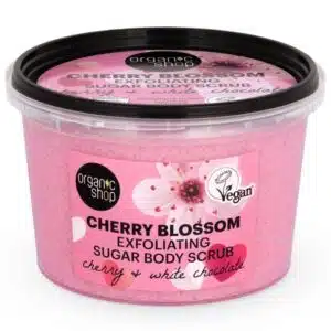 Organic Shop Hámlasztó testradír cseresznyével és fehér csokoládéval - 250ml