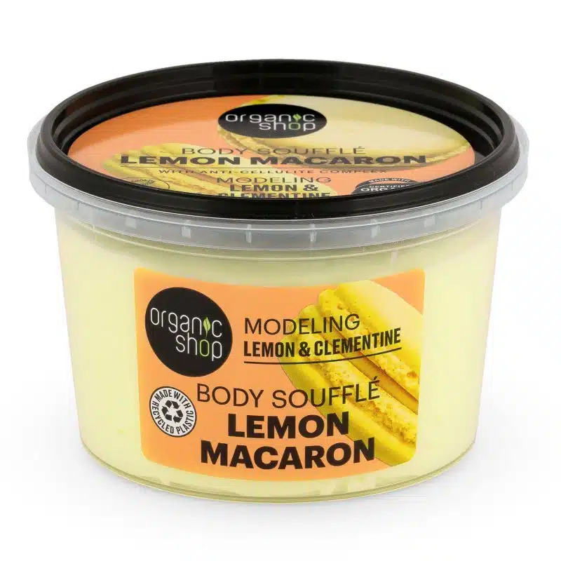 Organic Shop ''Lemon Macaron'' alakformáló testszuflé citrommal és klementinnel - 250ml Organic Shop ''Lemon Macaron'' alakformáló testszuflé citrommal és klementinnel - 250ml
