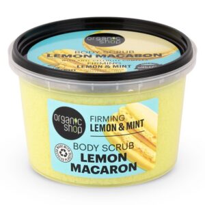 Organic Shop ''Lemon Macaron'' feszesítő testradír citrommal és mentával - 250ml