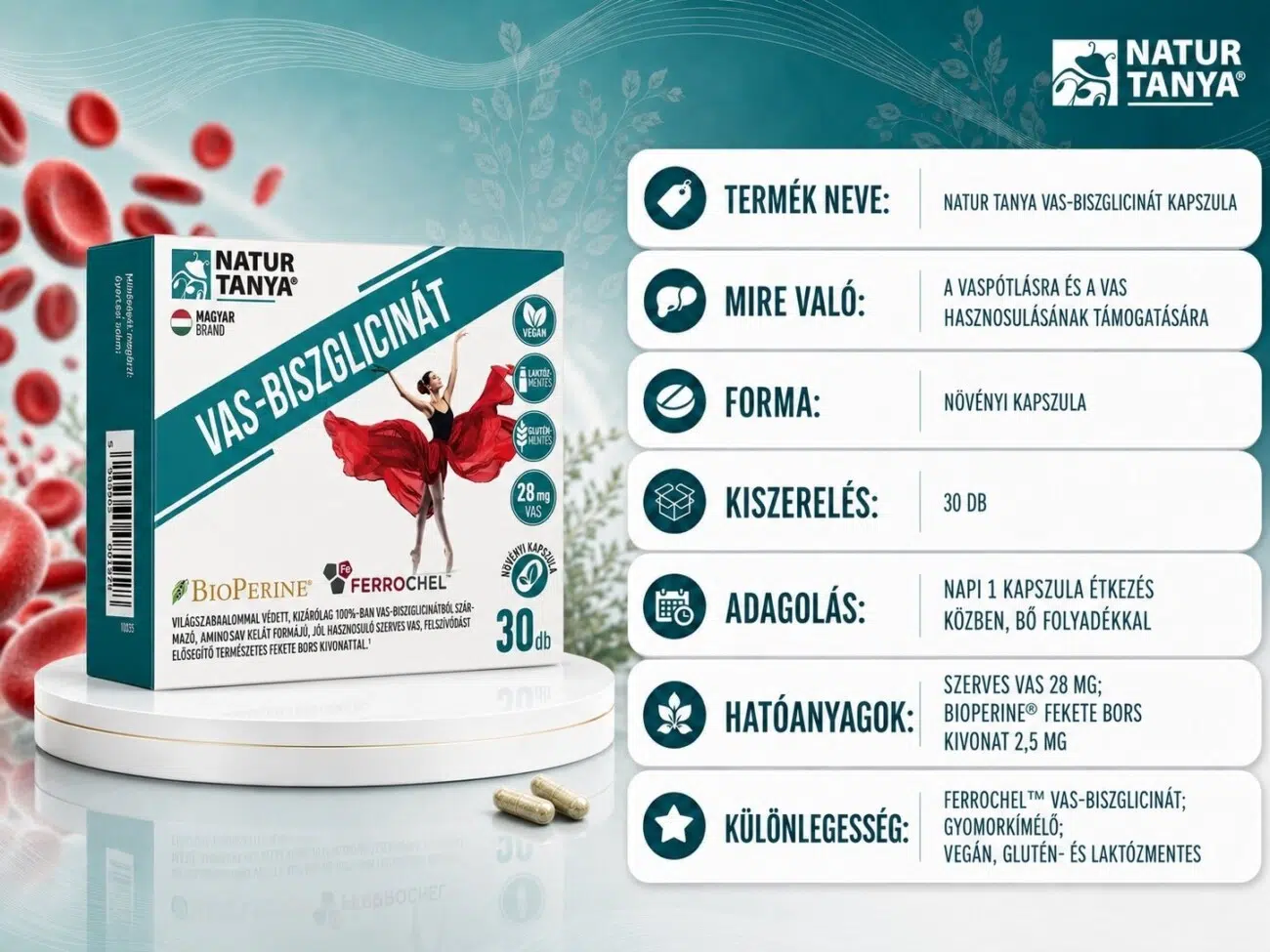 Natur Tanya Vas-biszglicinát kapszula