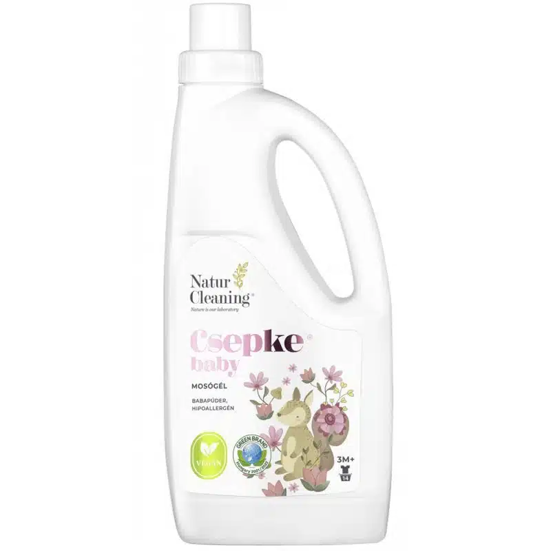 NaturCleaning Csepke Baby mosógél babapúder, hipoallergén - 1000ml NaturCleaning Csepke Baby mosógél babapúder, hipoallergén - 1000ml