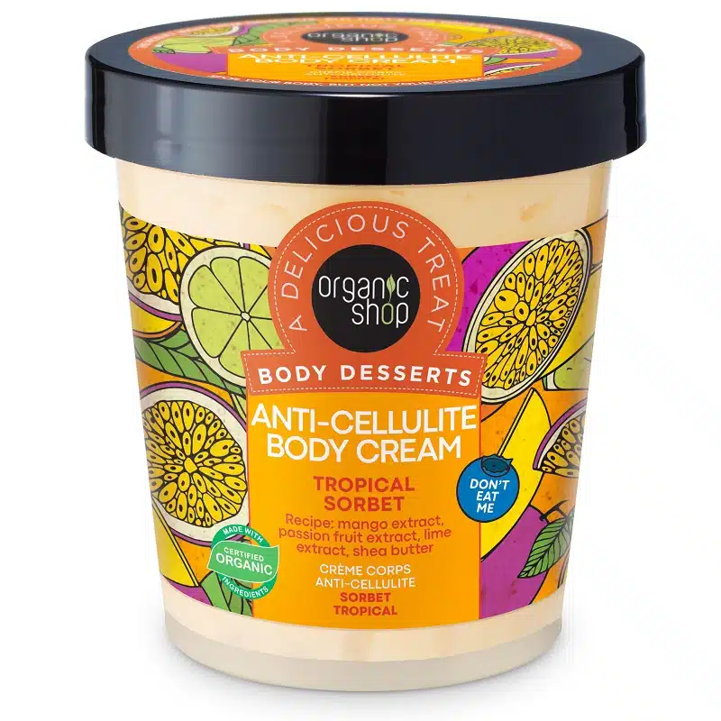Organic Shop Testápoló krém narancsbőrre ''Trópusi sorbet'' - 450ml Organic Shop Testápoló krém narancsbőrre ''Trópusi sorbet'' - 450ml