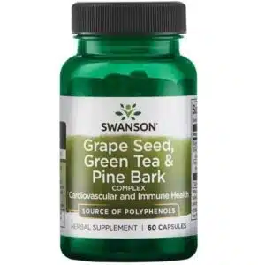 Swanson Szőlőmag, Zöld Tea + Fenyőkéreg komplex kapszula - 60db