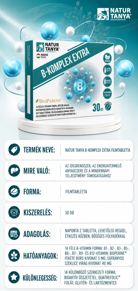 Natur Tanya B-Komplex Extra filmtabletta - 30db