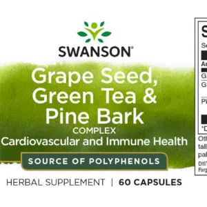 Swanson Szőlőmag, Zöld Tea + Fenyőkéreg komplex kapszula - 60db