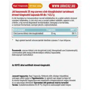 Dr. Herz Cink-Biszglicinát kapszula Dr. Herz Cink-Biszglicinát kapszula