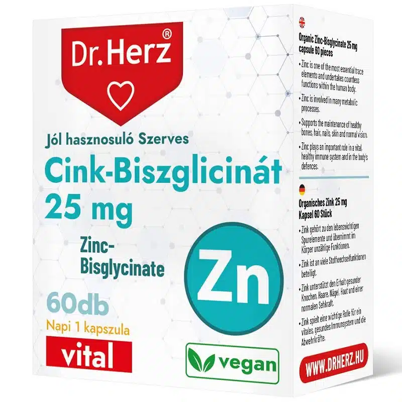 Dr. Herz Cink-Biszglicinát kapszula - 60db Dr. Herz Cink-Biszglicinát kapszula - 60db