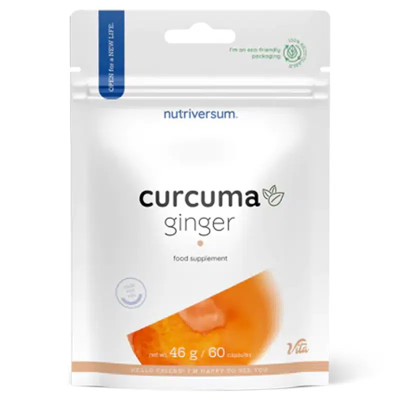 Nutriversum Curcuma Ginger (Kurkuma Gyömbér) kapszula - 60db Nutriversum Curcuma Ginger (Kurkuma Gyömbér) kapszula - 60db