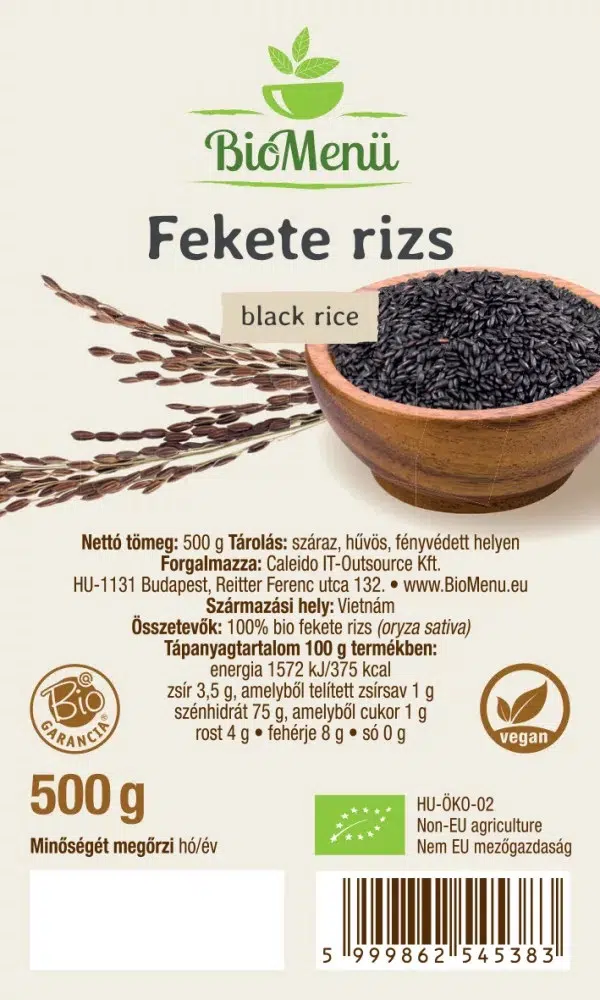 Biomenü Bio Fekete Rizs - 500g - Image 2 Biomenü Bio Fekete Rizs - 500g - Image 2