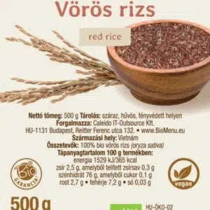 Biomenü Bio Vörös rizs - 500g - Image 2