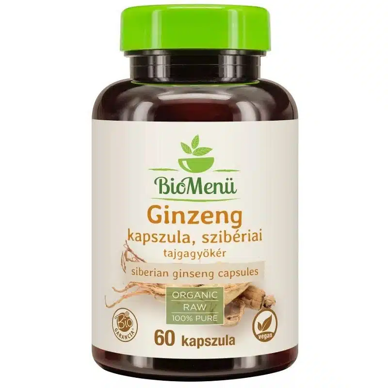 Biomenü Szibériai Ginzeng (Ginseng) kapszula - 60db Biomenü Szibériai Ginzeng (Ginseng) kapszula - 60db