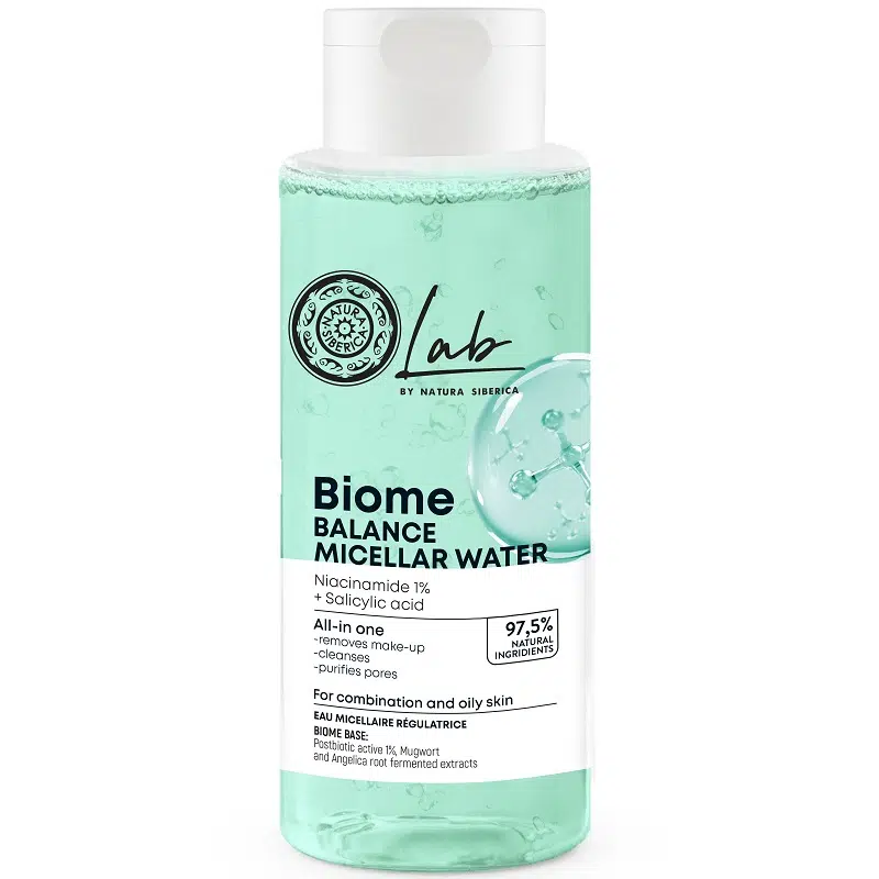 Natura Siberica Lab Biome Kiegyensúlyozó Micellás víz Niacinamid + Szalicilsav - 400ml Natura Siberica Lab Biome Kiegyensúlyozó Micellás víz Niacinamid + Szalicilsav - 400ml