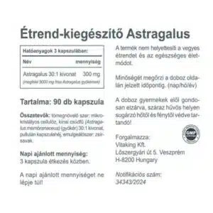 Vitaking Astragalus kivonat kapszula