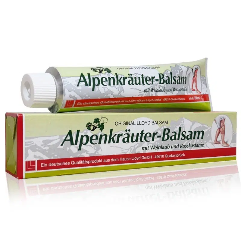 Original LLOYD Alpenkrauter Balzsam vörösszőlőlevéllel és vadgesztenyével Original LLOYD Alpenkrauter Balzsam vörösszőlőlevéllel és vadgesztenyével