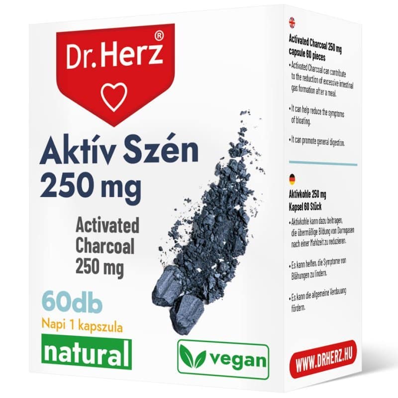 Dr. Herz Aktív szén kapszula - 60db Dr. Herz Aktív szén kapszula - 60db