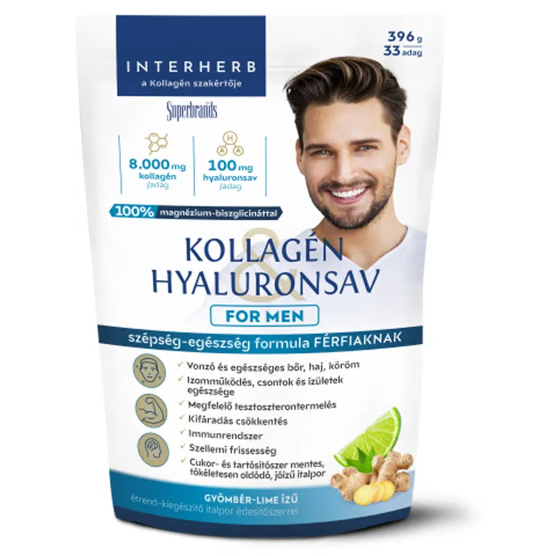 Interherb Kollagén Hyaluronsav For Men gyömbér-lime italpor Interherb Kollagén Hyaluronsav For Men gyömbér-lime italpor