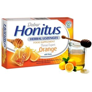 Dabur Honitus Orange gyógynövényes szopogató tabletta mézzel - 24db