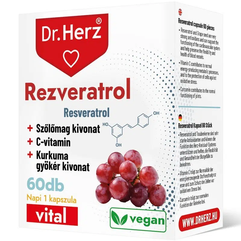 Dr. Herz Rezveratrol kapszula - 60db Dr. Herz Rezveratrol kapszula - 60db