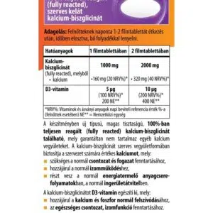 BioCo Kalcium-biszglicinát+D3-vitamin filmtabletta - 90db - Image 2 BioCo Kalcium-biszglicinát+D3-vitamin filmtabletta - 90db - Image 2