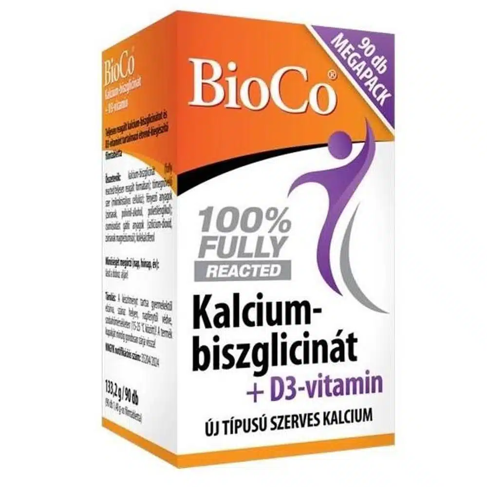 BioCo Kalcium-biszglicinát+D3-vitamin filmtabletta - 90db BioCo Kalcium-biszglicinát+D3-vitamin filmtabletta - 90db