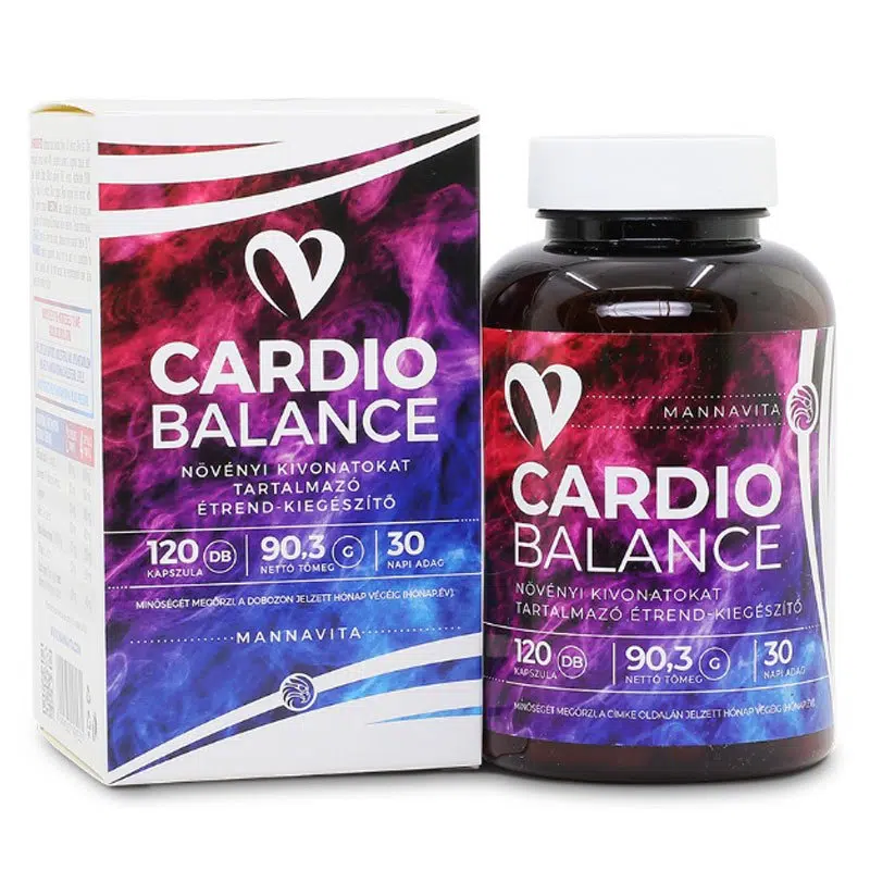 Mannavita Cardio Balance vérnyomás komplex kapszula Mannavita Cardio Balance vérnyomás komplex kapszula