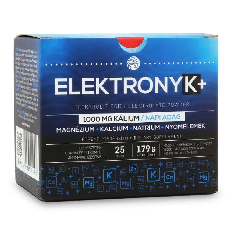 Mannavita ElektronyK+ italpor 1000mg Kálium napi adag - 25 tasak Mannavita ElektronyK+ italpor 1000mg Kálium napi adag - 25 tasak