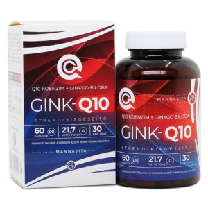 Mannavita GINK-Q10 - Q10 koenzim + Ginkgo Biloba komplex kapszula