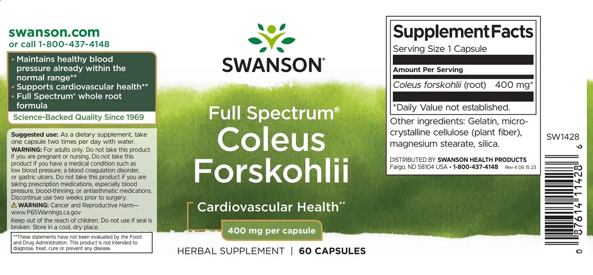 Swanson Forskolin kapszula - 60 Swanson Forskolin kapszula - 60