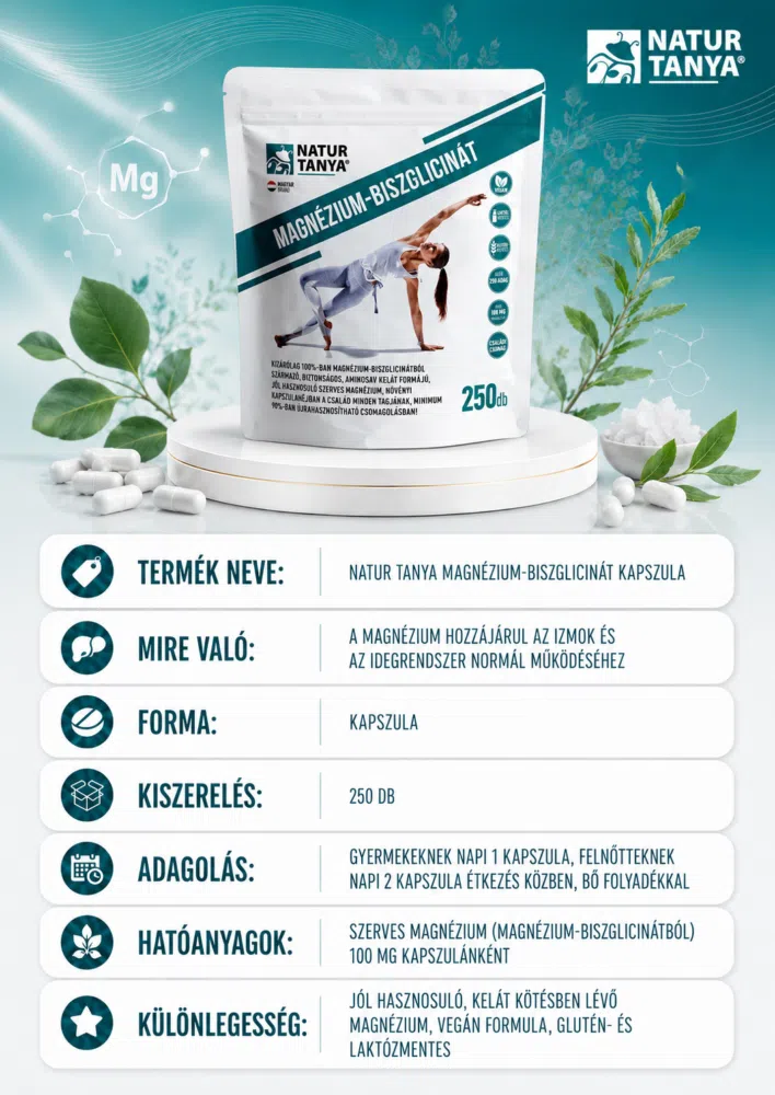 Natur Tanya Magnézium-Biszglicinát kapszula - 250db
