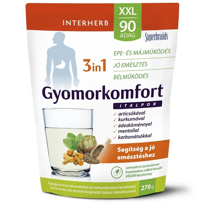 Interherb XXL Gyomorkomfort 3in1 borsmenta italpor - 270g Interherb XXL Gyomorkomfort 3in1 borsmenta italpor - 270g