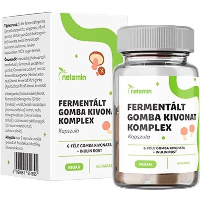 Netamin Fermentált Gomba Kivonat Komplex kapszula Netamin Fermentált Gomba Kivonat Komplex kapszula