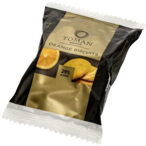 Toman Snack Keksz kandírozott narancshéj darabokkal - 37,5g