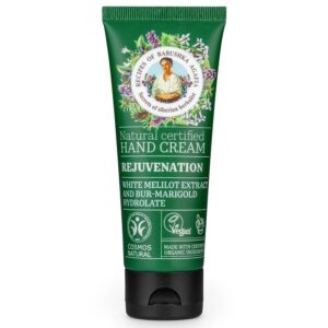 Babushka Agafia Megújító kézkrém fehérsomkóró-kivonattal és subásfarkasfog-virágvízzel - 75ml