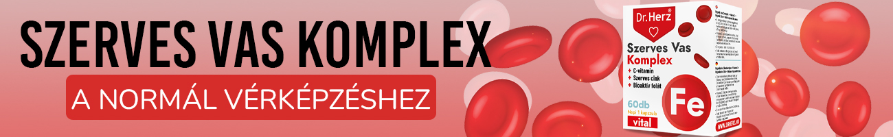 Dr. Herz Szerves Vas komplex+C-vitamin+Szerves Cink+Folát kapszula