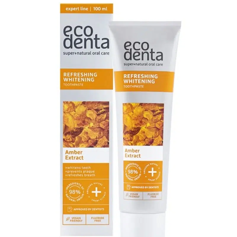 Ecodenta Fehérítő fogkrém borostyánkivonattal - 100ml Ecodenta Fehérítő fogkrém borostyánkivonattal - 100ml