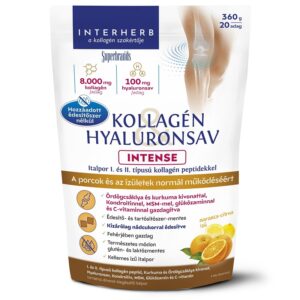 Interherb Kollagén&Hyaluronsav Porcépítő italpor Intense Nádcukorral Narancsos - 360g