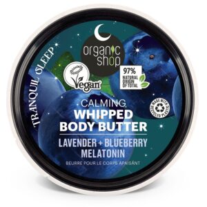 Organic Shop Nyugtató habos testvaj levendulával, áfonyával és melatoninnal - 250ml