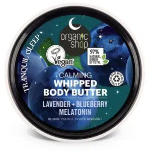Organic Shop Nyugtató habos testvaj levendulával, áfonyával és melatoninnal - 250ml