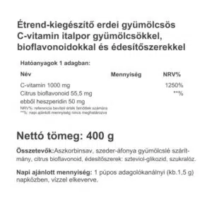 Vitaking Instant C-vitamin 1000mg erdei gyümölcs italpor - 400g - Image 2
