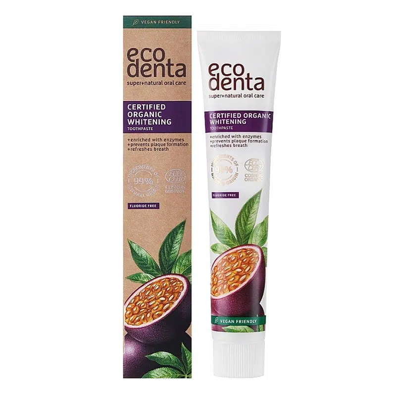 Ecodenta Minősített fehérítő fogkrém maracujával - 75ml Ecodenta Minősített fehérítő fogkrém maracujával - 75ml